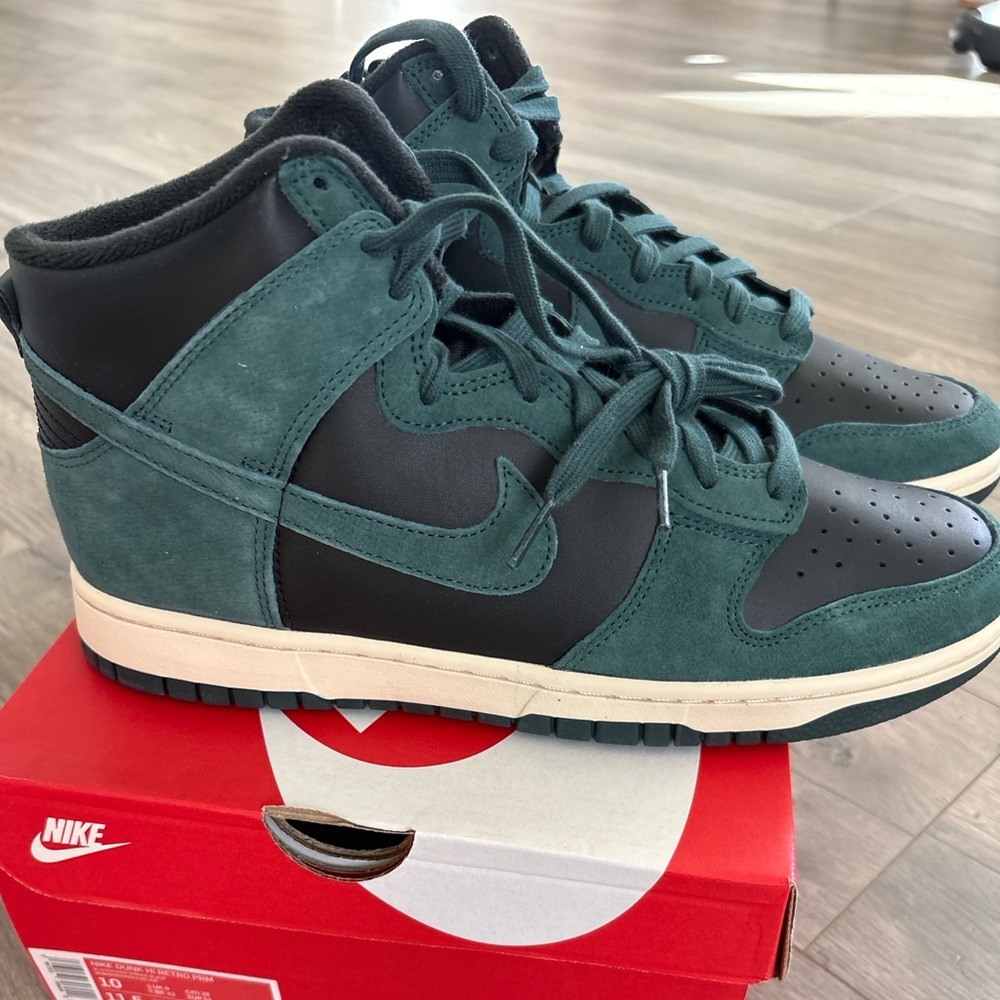 NIB Nike Dunk High Retro PRM “Faded Spruce Black” | Men’s 10 / Women’s 11.5